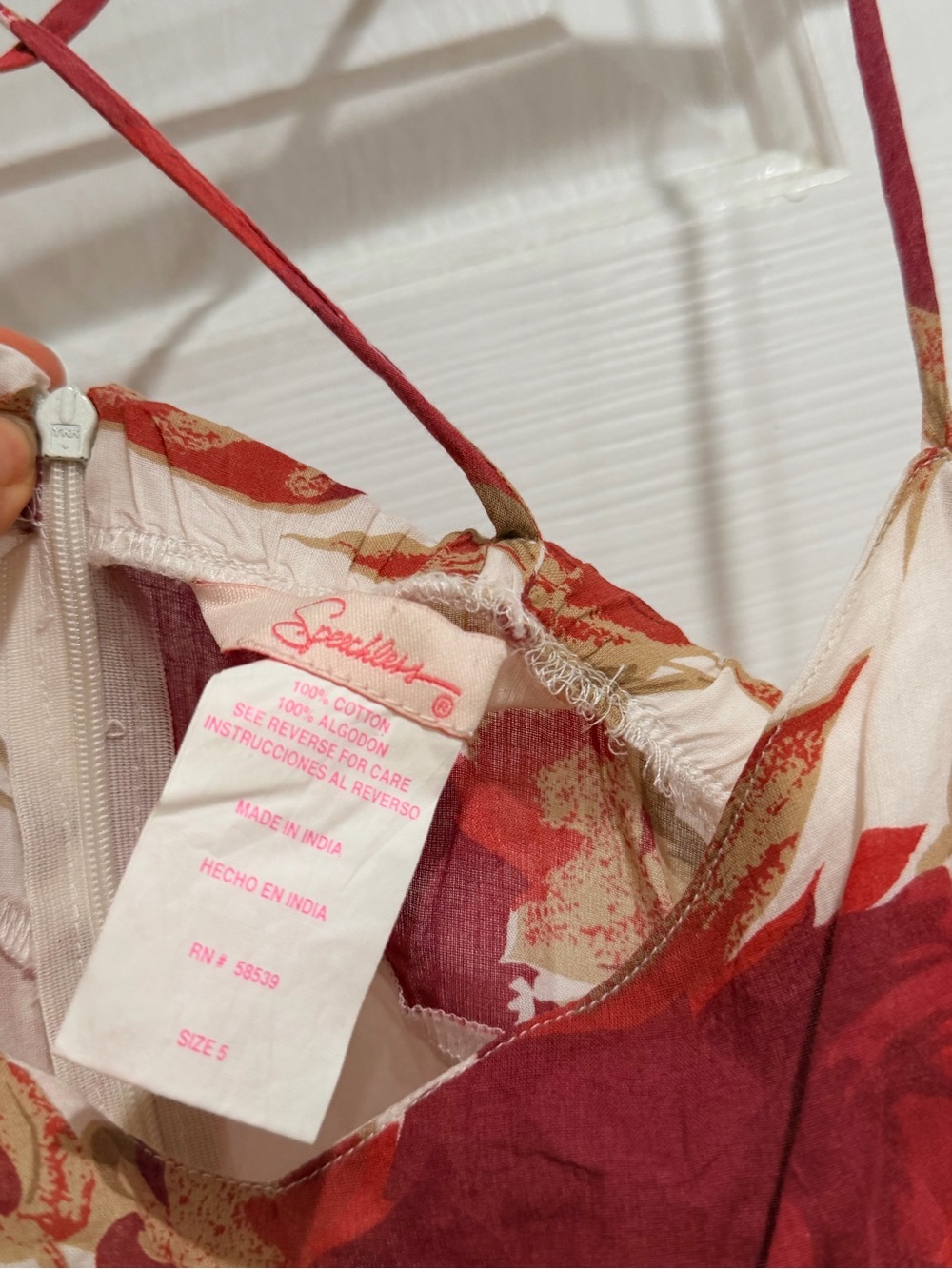 Speechless Y2K White Mini Dress with Red Rose Print - Picture 4 of 6